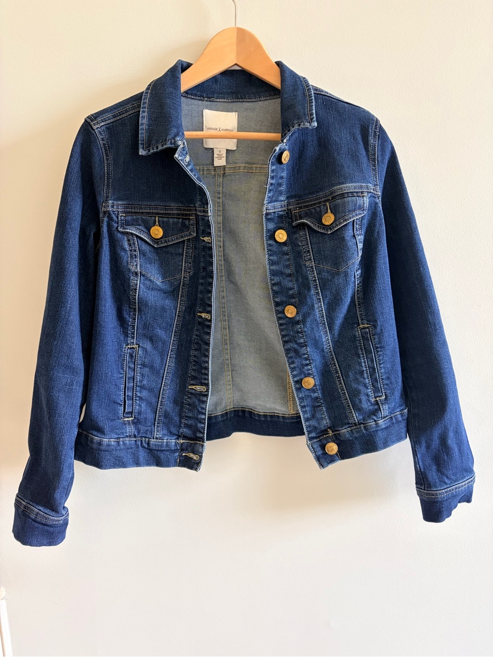 Vintage X America dark wash denim jacket size S